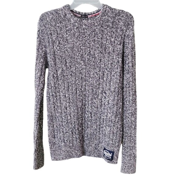 Vintage Superdry Jacob Lite Men's Medium Marled Sweater - Picture 1 of 8
